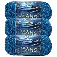 Fil Lion Brand Jeans® Fil acrylique moyen/peigné n° 4, 100g/ 225m, 3-CT