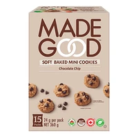 MadeGood Mini-biscuits moelleux Pépites de chocolat Boîte de 15 sachets 15 x 24 g