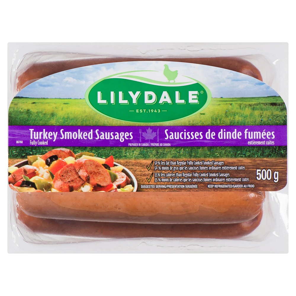 Saucisses de dinde fumées