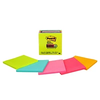 Feuillets super collants Post-it®, 3345-8SSMX-C, Assorties 3 po x 3 po, 45 Feuilles/Bloc