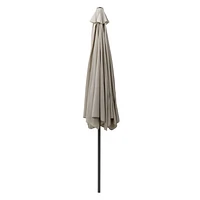 Parasol de jardin rond inclinable CorLiving de 3 m avec rabats latéraux et cadre en acier