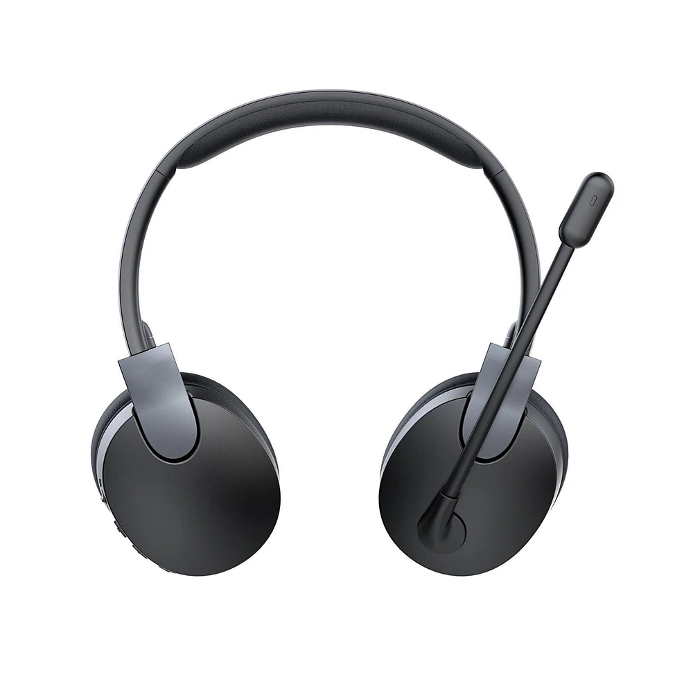 onn. Bluetooth Wireless On-Ear PC Headset with Rotating Boom Microphone, Up To 50 Hours Playtime