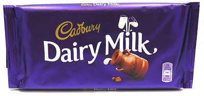 Cadbury's world famous pure Dairy Milk Chocolate made with the unique British recipe.