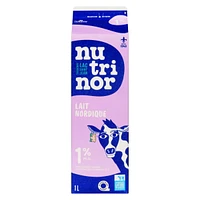 1L Milk 1% carton Nutrinor, 1L partly skimmed