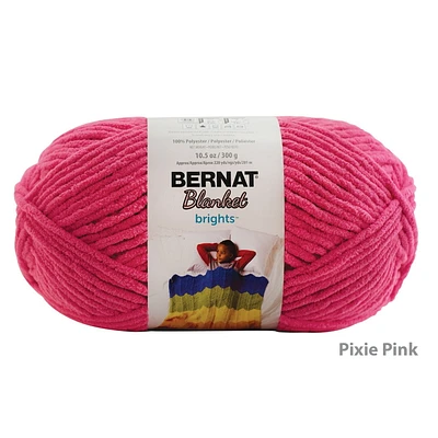 Bernat® Blanket Brights™ Yarn, Polyester #6 Super Bulky, 10.5oz/300g, 220 Yards, Polyester #6 Super Bulky Yarn