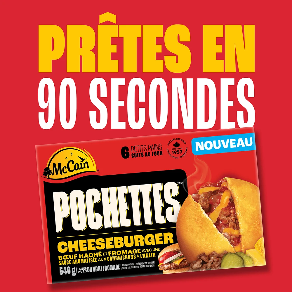 McCain Pockets® Cheeseburger, 6 x 90g