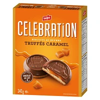 Celebration Milk Chocolate Top Butter Caramel Truffle Cookies, 240g / Boxed Cookies