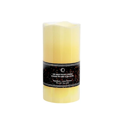 Led Vague Unscented Bougie D'Ivoire Avec Minuterie (4 X 8" ) - Set of 2