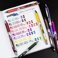 EnerGel Rétractable Stylo à Encre Gel (0,7mm), Noir Ensemble Stylo et Encre Recharge