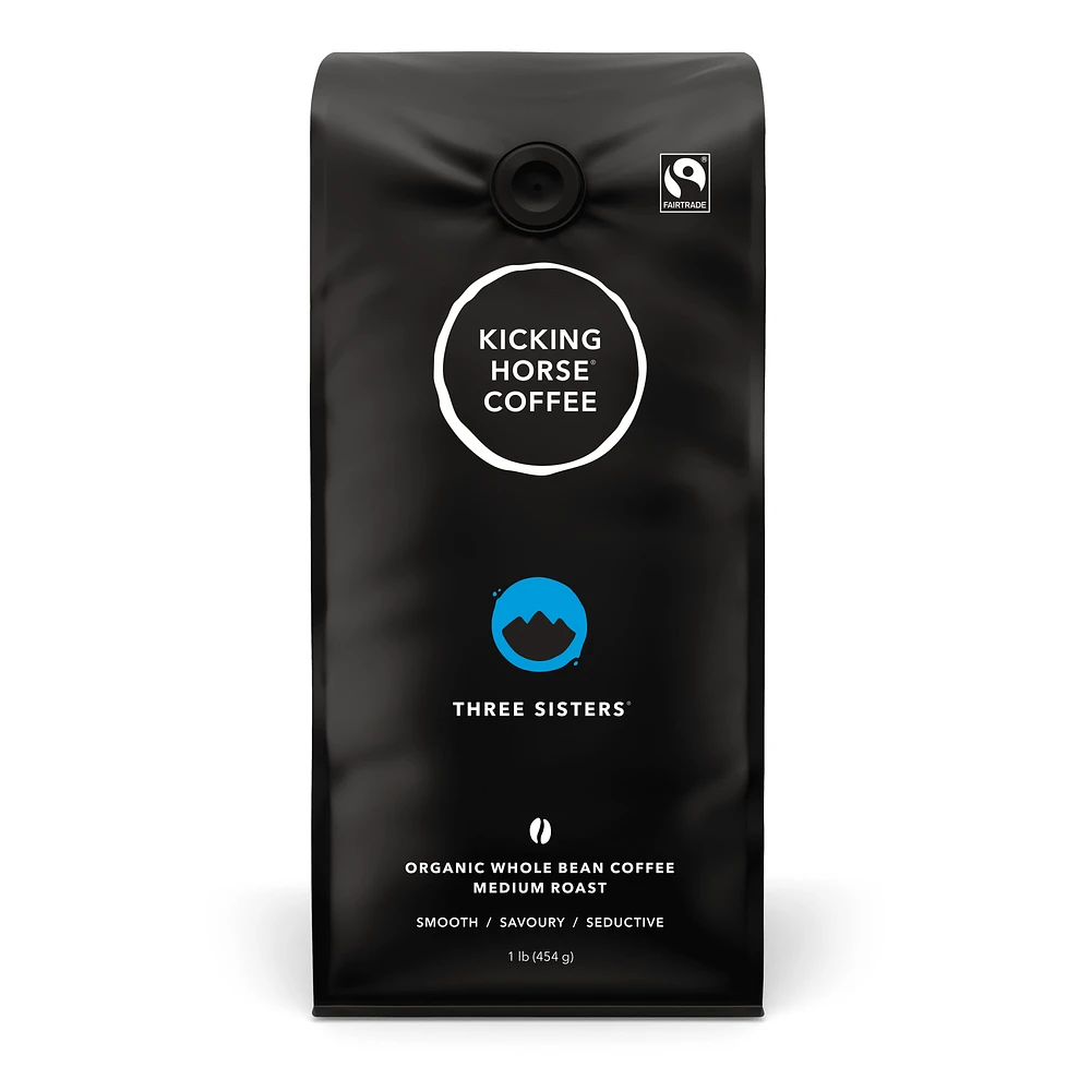 Café á grains entiers à torréfacation veloutée Three SistersMD biologique Coffee de Kicking HorseMD 454 g - Café En Grains