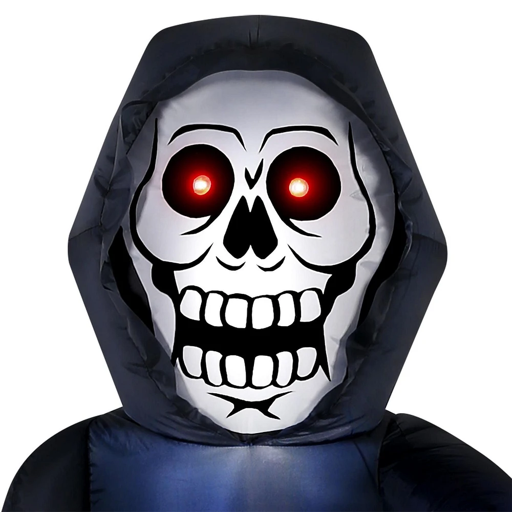 Occasions Airflowz Animated 6ft Gonflable Lurking Reaper w / Red Eyes Lights