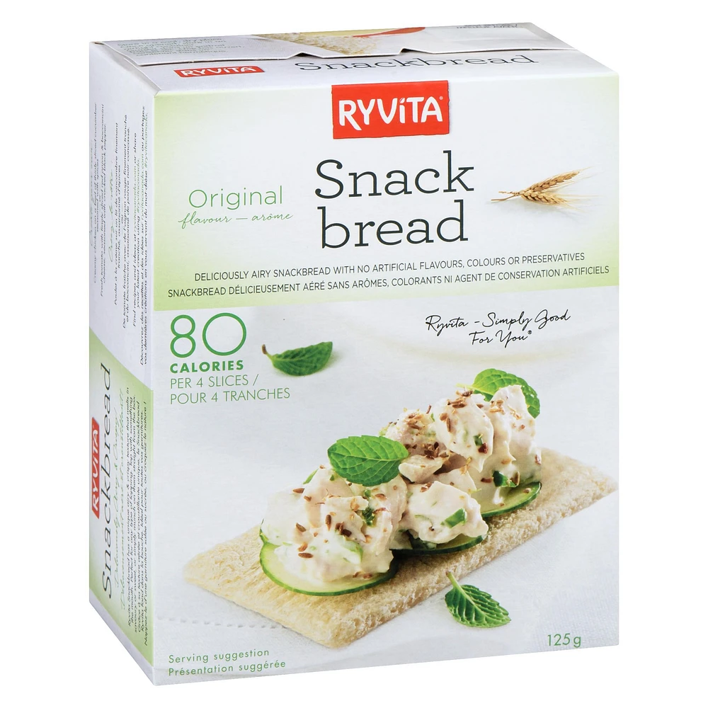 RYVITA ORIGINAL SNACKBREAD, 125GR