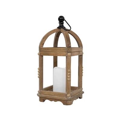 Hometrends Lanterne en bois 14.5pouces High 6.9 x 6.9 x 15.2 pouces