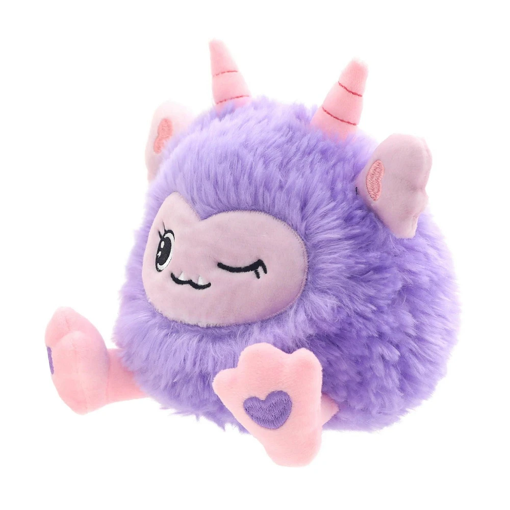 Façon de célébrer le monstre de 7 pouces Valentine Roly Poly pourpre