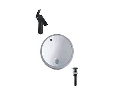 DROP Bath and Kitchen DR091155 Undermount Bathroom Sink Set