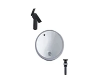 DROP Bath and Kitchen DR091155 Undermount Bathroom Sink Set