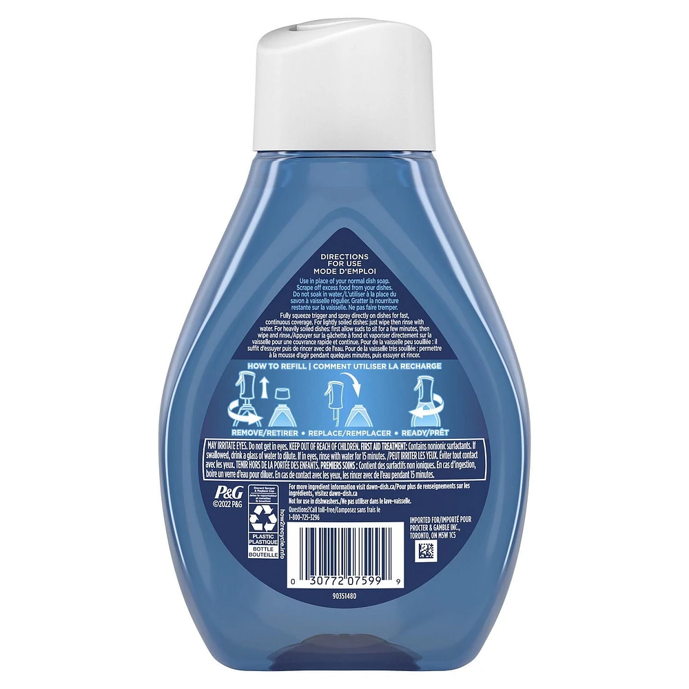 Dawn Platinum Powerwash Dish Spray, Dish Soap, Apple Scent Refill, 473ML