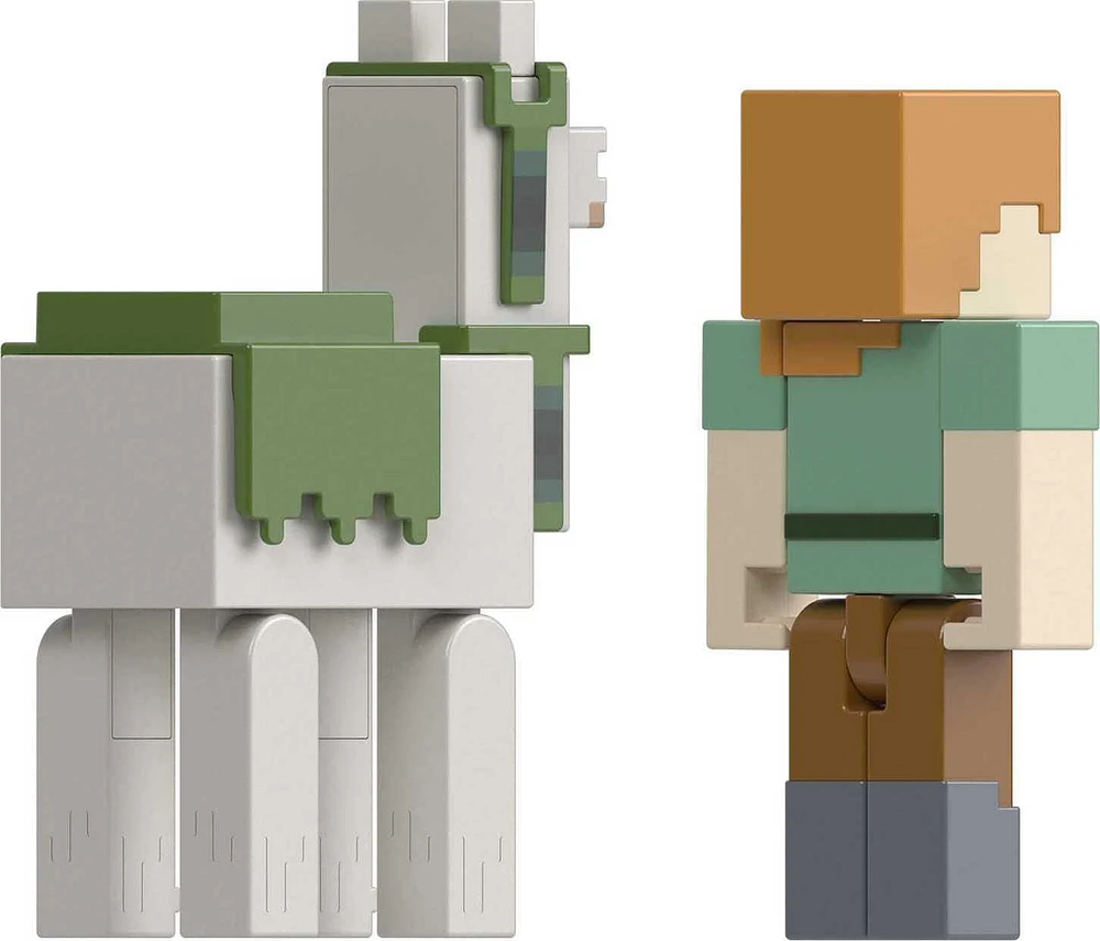 Figurines Alex et Llama Minecraft