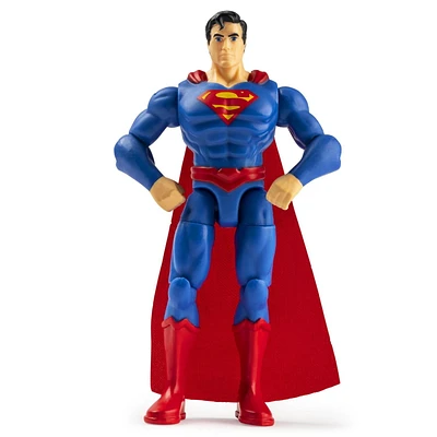 DC Comics, Figurine articulée Superman de 10 cm avec 3 accessoires mystère, pour les enfants à partir de 3 ans