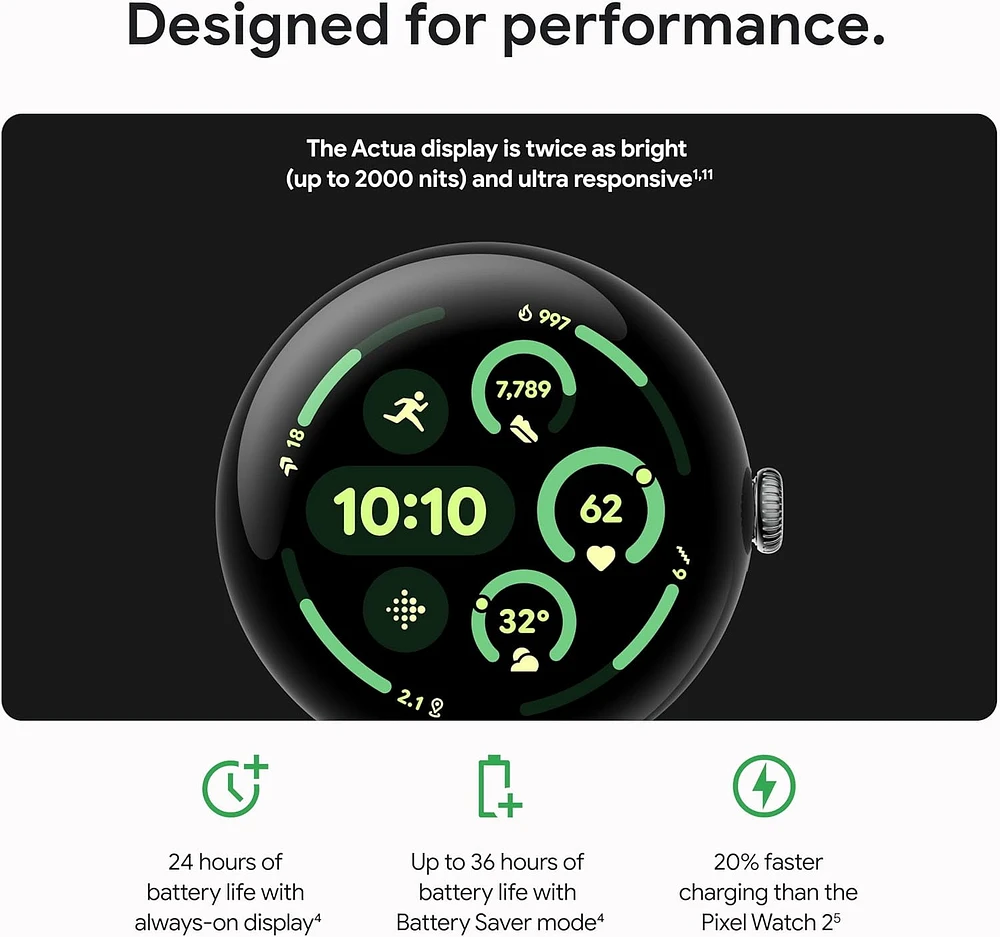 Google Pixel Watch 3 (41 mm) – Montre intelligente Android
