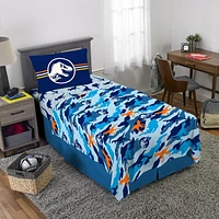 Ensemble de draps pour lit 1 place Monde Jurassique "Point de vue bleu" Ensemble de draps Jurassic