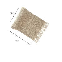 Handloom Table Runner Black Natural 18 X 72 - Ensemble De 2