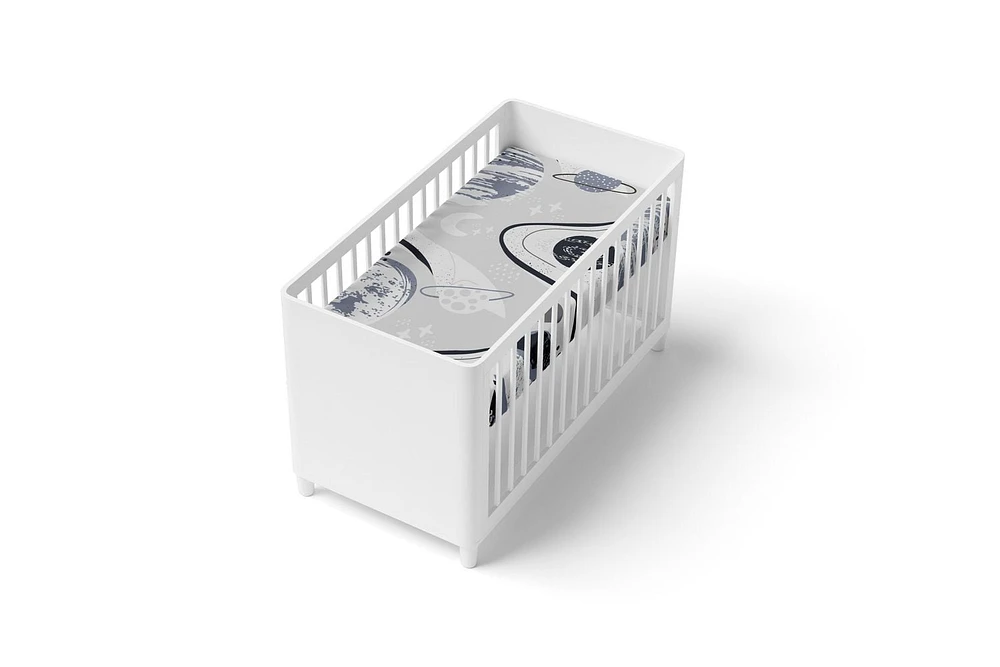 KU Drap contour pour lit de bébé Espace Bleus