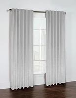 Loft Living Davos, filtrant la lumière panneau de rideau jacquard à double entête 52" x 95", argent