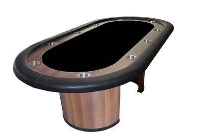TABLE DE POKER OVALE 84'' SÉRIE SUPRÊME avec pattes en bois amovibles