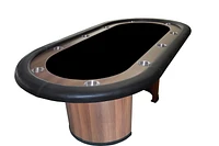 TABLE DE POKER OVALE 84'' SÉRIE SUPRÊME avec pattes en bois amovibles