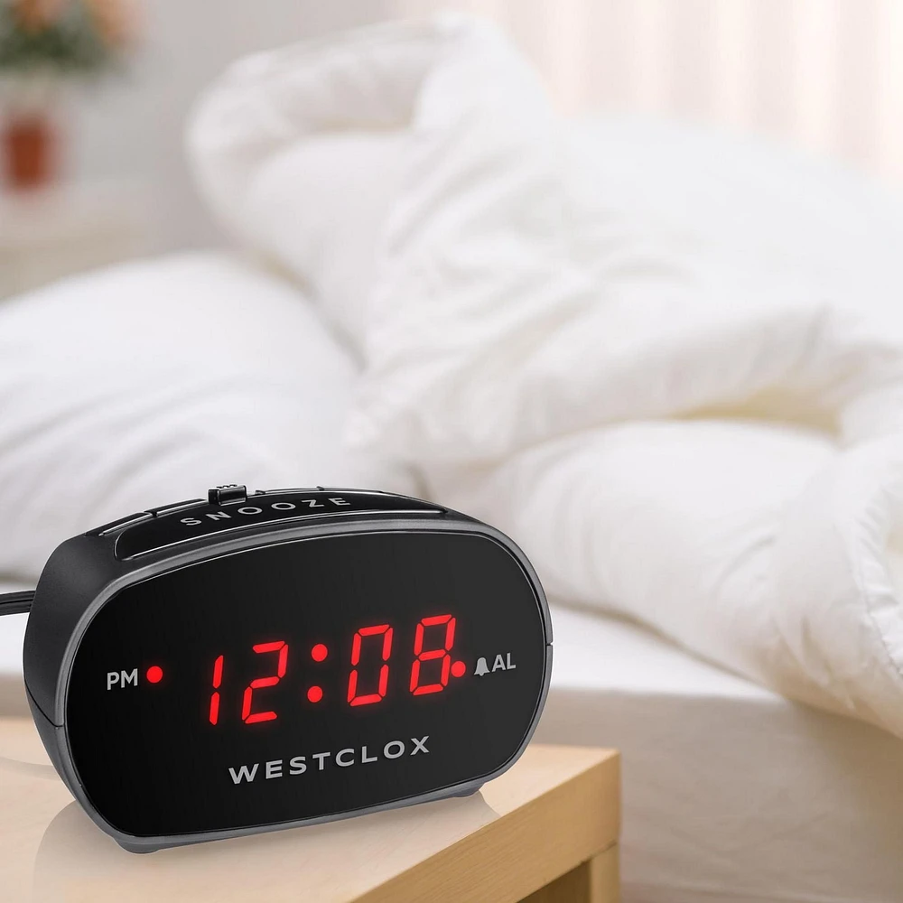 Westclox 0.6" Red LED Alarm Clock