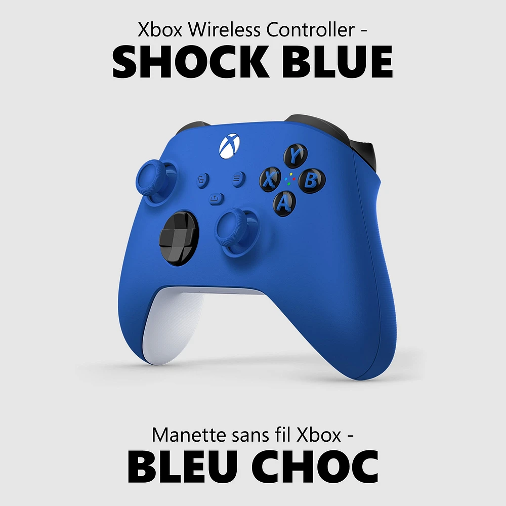 Xbox Wireless Controller – Shock Blue for Xbox Series X|S, Xbox One, and Windows Devices