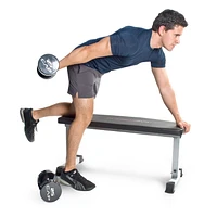 CAP Strength Banc de musculation plat utilitaire (capacité de poids de 600 lb), gris