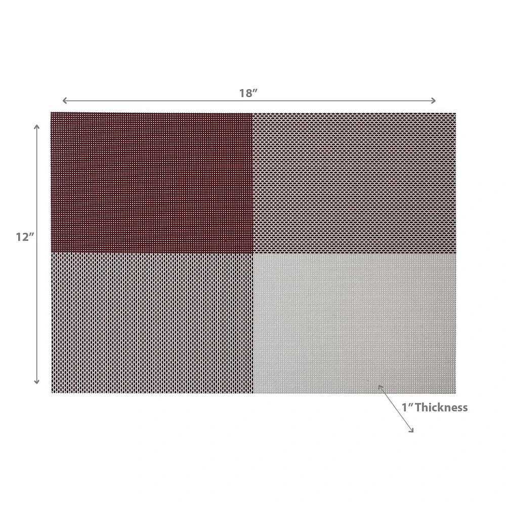 Vinyl Placemat Tempo Rouge - Ensemble De 12