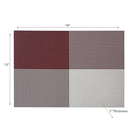 Vinyl Placemat Tempo Rouge - Ensemble De 12