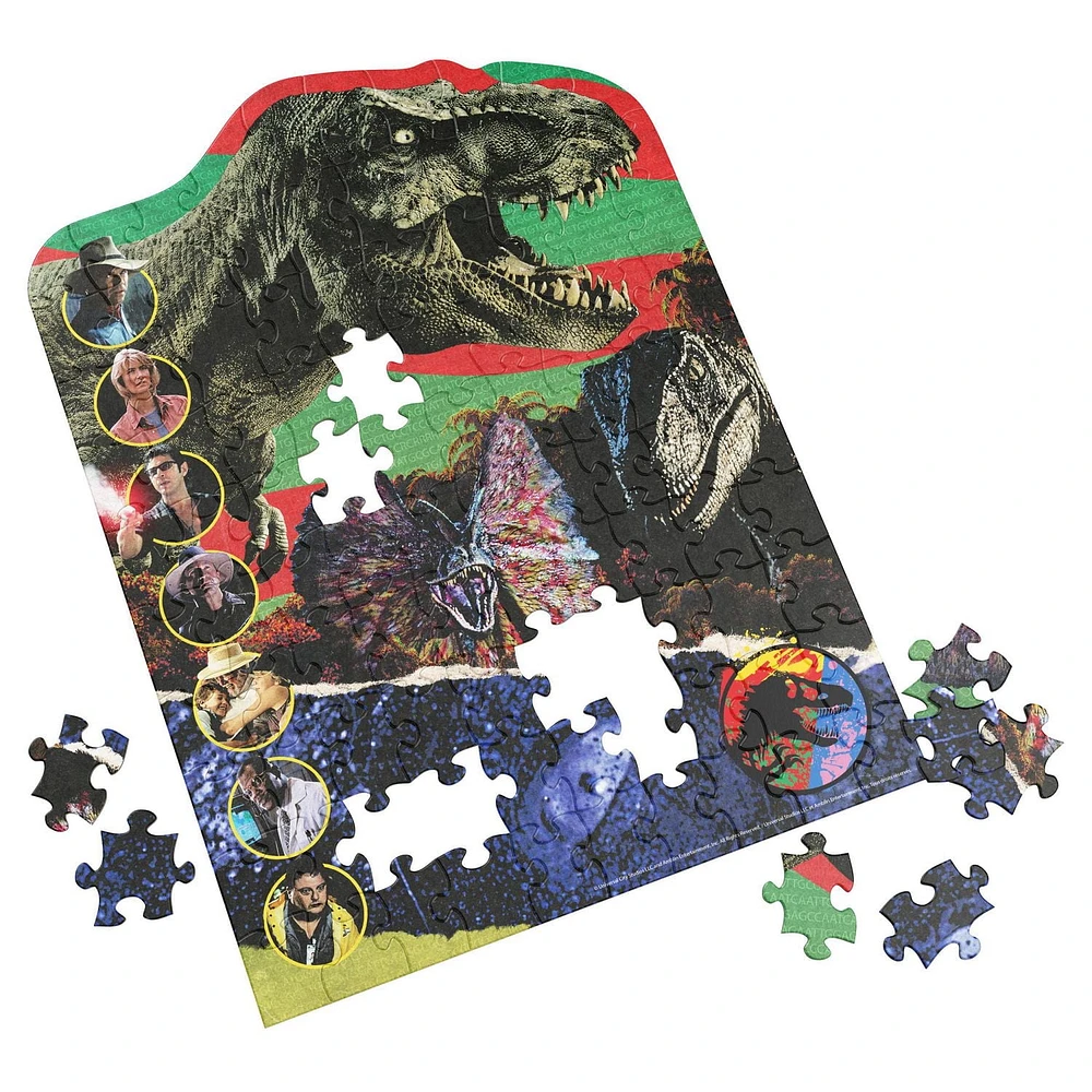 Jurassic World, Puzzle mystère de 100 pièces, Film parc de dinosaures avec emballage en forme d'œuf, pour adultes et enfants à partir de 4 ans