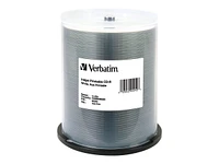 Verbatim 700MB 52x Inkjet Hub Printable CD-R - White - 100 Pack