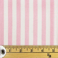 Tissu pré-coupé Fat Quarter de Fabric Creations à motif de bande rose clair - 18" x 21" / 45cm x 53cm