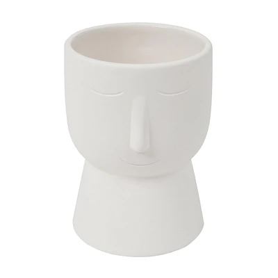 Create Basics Paintable Ceramic Face Planter, Paintable Ceramic Face Planter
