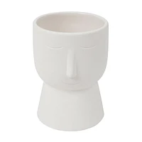 Create Basics Paintable Ceramic Face Planter, Paintable Ceramic Face Planter