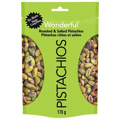Wonderful Pistaches Sans Coquilles Pistaches Rôties & Salées, Sachet de 170 g Pistaches sans écailles