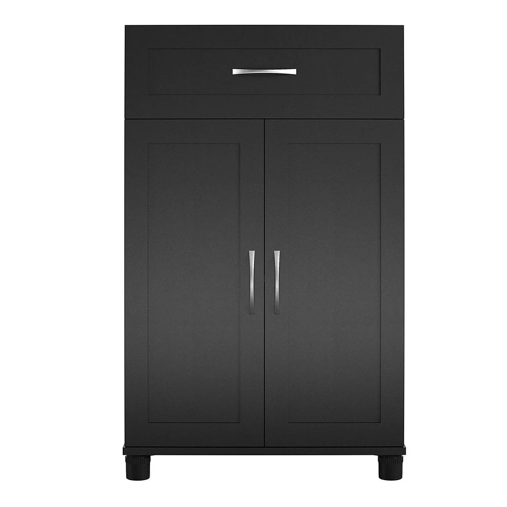 Meuble de rangement à 2 portes et 1 tiroir Lory de Systembuild Evolution, blanc
