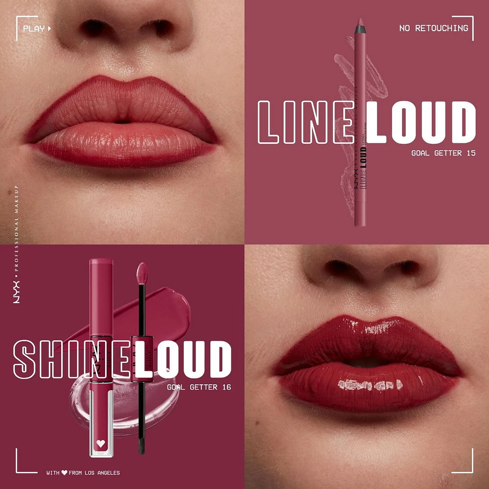 Line Loud Waterproof Lip Liner Pencil, Infused with Vitamin E, Vegan Formula, Transfer & Fade resistant lip liner