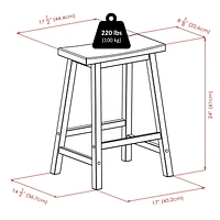 Winsome Satori Saddle Seat Counter Stool, Walnut