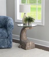 Table d'appoint Baleine William, Bois Flotté