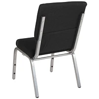 Flash Furniture Hercules Series 21''W Stacking Church Chair in Black Fabric