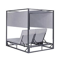 Deko Living Outdoor Gray Rectangular Patio Daybed 