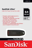 SanDisk Ultra® USB 3.0 Flash Drive, 64GB, Get files faster