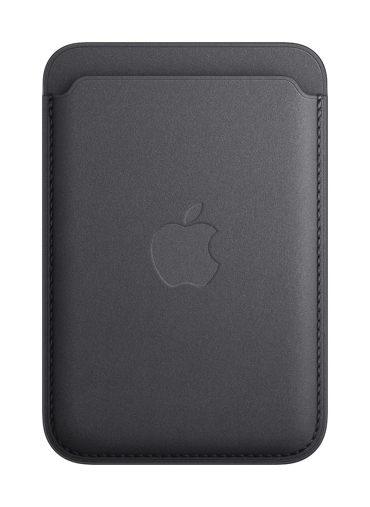 Portefeuille à tissage fin avec MagSafe pour iPhone - Noir Cartes en tout genre à portée de main