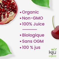 Kiju Organic Pomegranate Cherry Fruit Juice Boxes, 4 x 200 ML